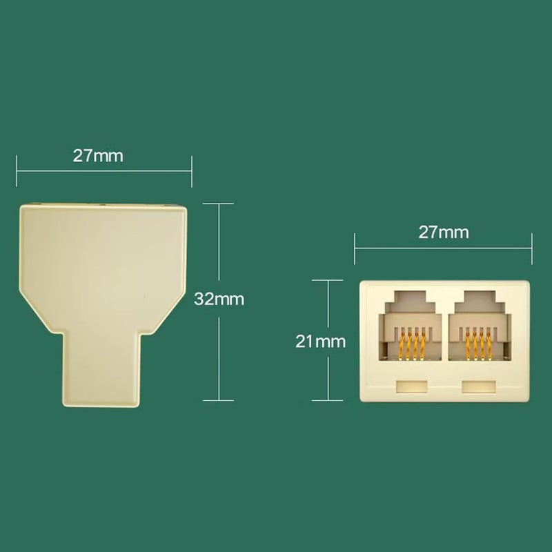 HAWAKA Telehone Ethernet Telephone Cable Adapter (Beige-L) - Image 5